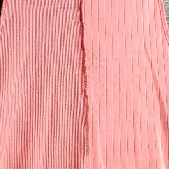 American Eagle Outfitters Pink Coral Ribbed Cropped Tank Top - Picture 7 of 7